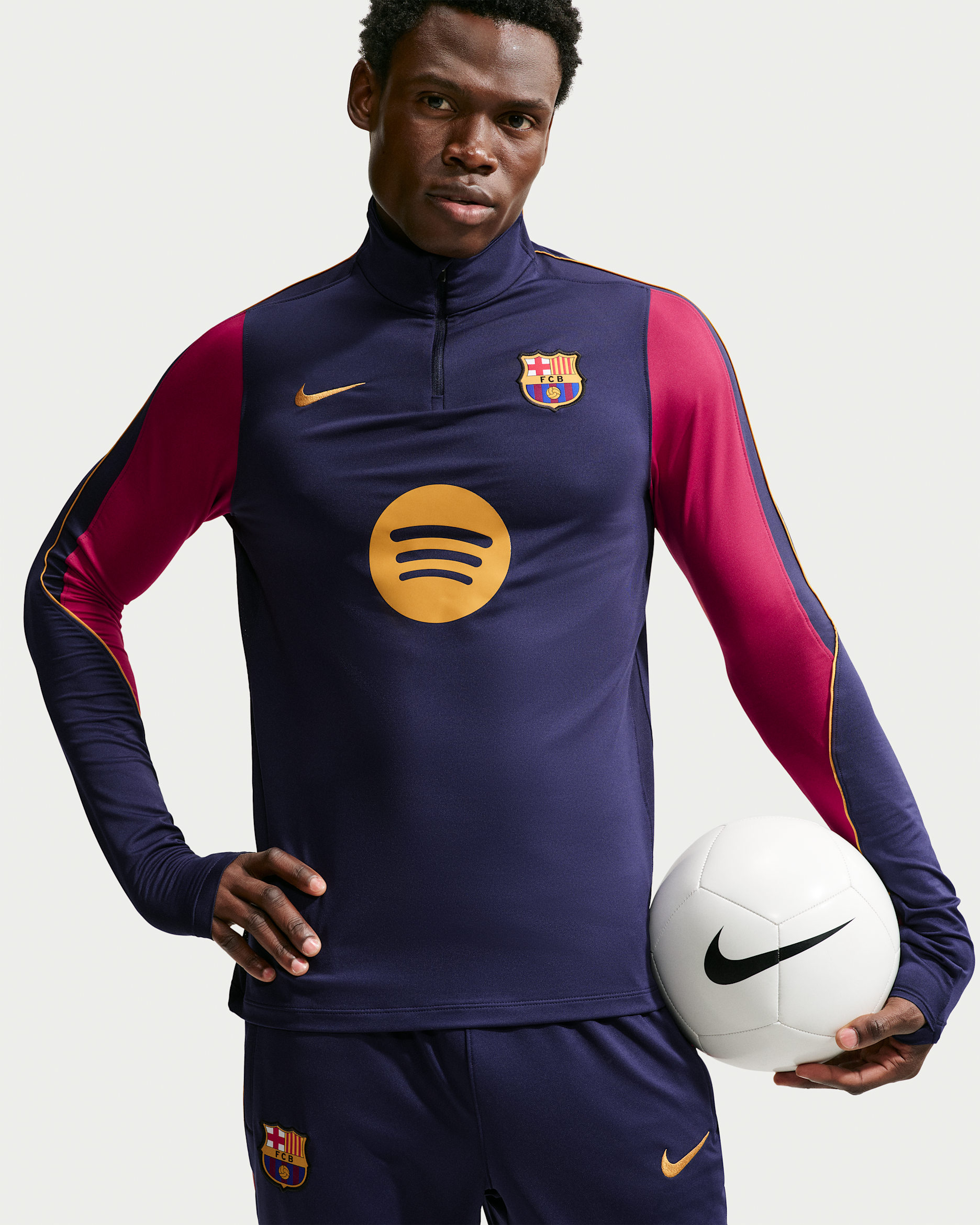 NIKE FC Barcelona DRI-FIT トレーニングトップ M F.C. Barcelona Strike Men's Nike Dri-FIT Football Knit Drill Top